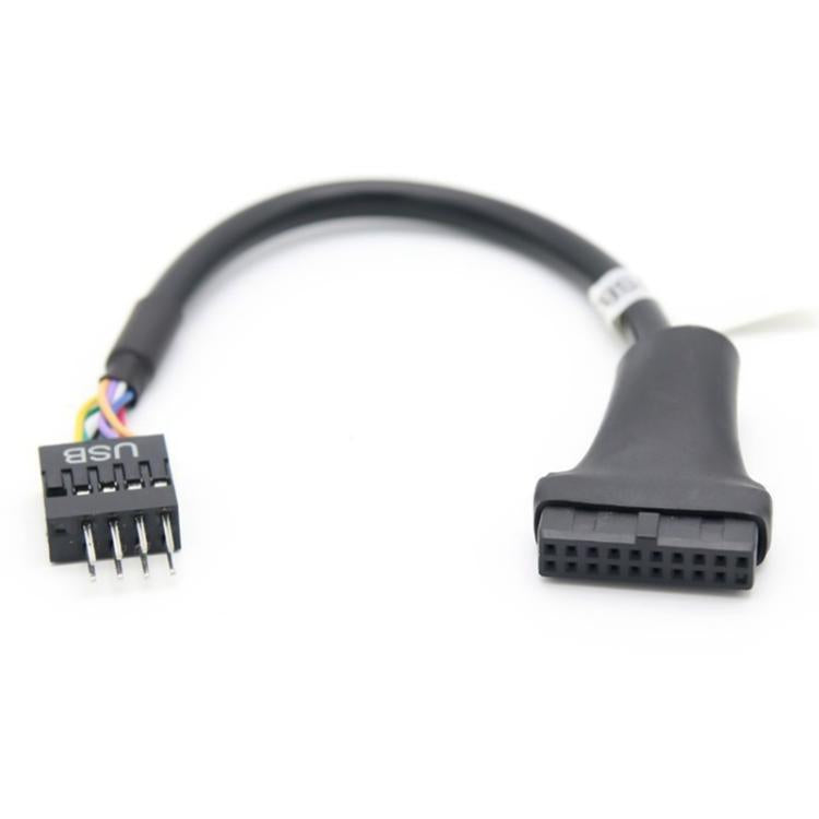 สายอะแดปเตอร์ USB3.0 เมนบอร์ดคอมพิวเตอร์ 2 ชิ้น, 20 พิน ตัวผู้เป็น 9 พิน ตัวเมีย, 9 พิน ตัวผู้เป็น 20 พิน ตัวเมีย