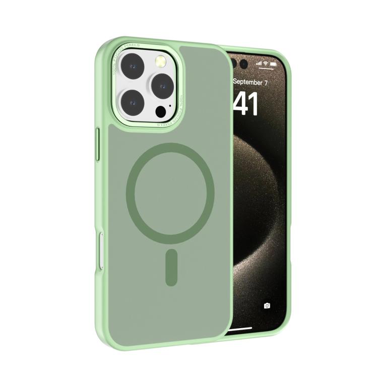 Kalebol Metal Lens Frame MagSafe Frosted PC Phone Case, For iPhone 16 Pro, For iPhone 16 Plus, For iPhone 16, For iPhone 15 Pro Max, For iPhone 15 Pro