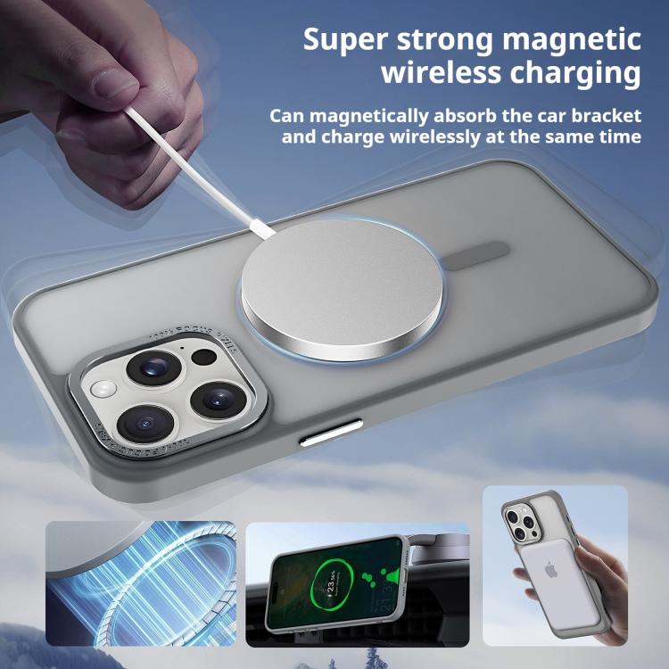 เคสโทรศัพท์ Kalebol กรอบเลนส์โลหะ MagSafe ฝ้าด้าน PC สำหรับ iPhone 17 Pro Max, สำหรับ iPhone 17 Pro, สำหรับ iPhone 17, สำหรับ iPhone Air, สำหรับ iPhone 16 Pro Max