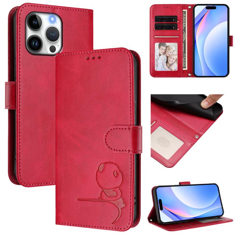 เคสโทรศัพท์หนัง Litter Panda ปั๊มลาย RFID พร้อมสายคล้อง สำหรับ iPhone 17e / 16e, สำหรับ iPhone 17 Pro Max, สำหรับ iPhone 17 Pro, สำหรับ iPhone 17, สำหรับ iPhone Air, สำหรับ iPhone 16 Pro Max, สำหรับ iPhone 16 Pro, สำหรับ iPhone 16 Plus