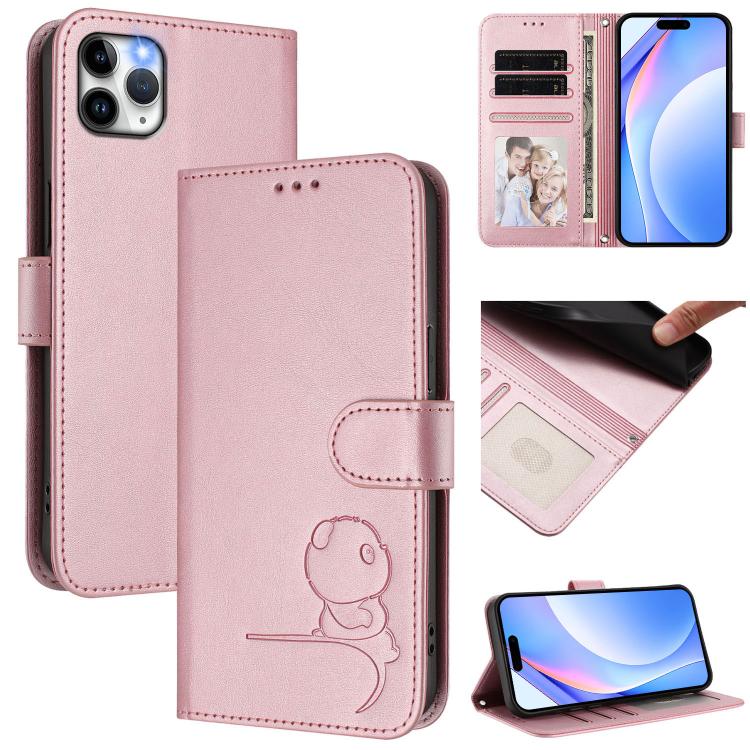 กระเป๋าโทรศัพท์หนังลายปั๊มหมีแพนด้าพร้อม RFID และสายคล้อง สำหรับ iPhone 11 Pro Max, สำหรับ iPhone 11, สำหรับ iPhone 11 Pro, สำหรับ iPhone X / XS, สำหรับ iPhone XR, สำหรับ iPhone XS Max, สำหรับ iPhone 8 Plus / 7 Plus