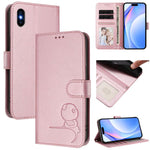 กระเป๋าโทรศัพท์หนังลายปั๊มหมีแพนด้าพร้อม RFID และสายคล้อง สำหรับ iPhone 11 Pro Max, สำหรับ iPhone 11, สำหรับ iPhone 11 Pro, สำหรับ iPhone X / XS, สำหรับ iPhone XR, สำหรับ iPhone XS Max, สำหรับ iPhone 8 Plus / 7 Plus
