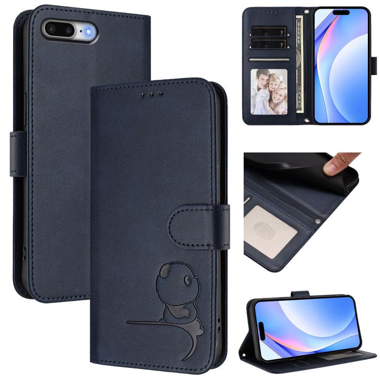 กระเป๋าโทรศัพท์หนังลายปั๊มหมีแพนด้าพร้อม RFID และสายคล้อง สำหรับ iPhone 11 Pro Max, สำหรับ iPhone 11, สำหรับ iPhone 11 Pro, สำหรับ iPhone X / XS, สำหรับ iPhone XR, สำหรับ iPhone XS Max, สำหรับ iPhone 8 Plus / 7 Plus