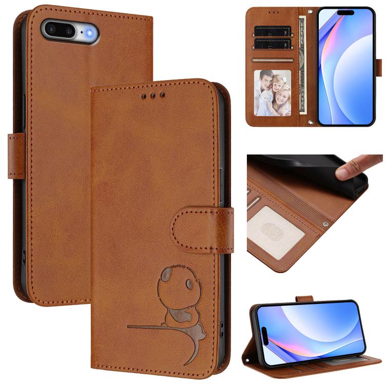 กระเป๋าโทรศัพท์หนังลายปั๊มหมีแพนด้าพร้อม RFID และสายคล้อง สำหรับ iPhone 11 Pro Max, สำหรับ iPhone 11, สำหรับ iPhone 11 Pro, สำหรับ iPhone X / XS, สำหรับ iPhone XR, สำหรับ iPhone XS Max, สำหรับ iPhone 8 Plus / 7 Plus