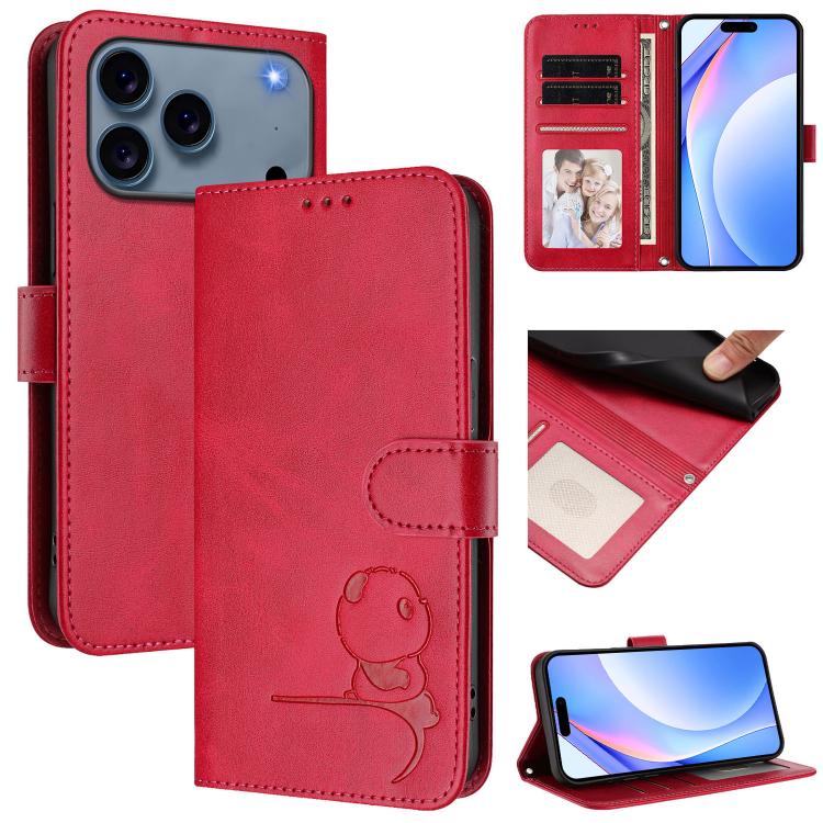 เคสโทรศัพท์หนัง Litter Panda ปั๊มลาย RFID พร้อมสายคล้อง สำหรับ iPhone 17e / 16e, สำหรับ iPhone 17 Pro Max, สำหรับ iPhone 17 Pro, สำหรับ iPhone 17, สำหรับ iPhone Air, สำหรับ iPhone 16 Pro Max, สำหรับ iPhone 16 Pro, สำหรับ iPhone 16 Plus