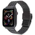 สายรัดนาฬิกาโลหะตาข่ายเหล็กพร้อมหัวเข็มขัดแม่เหล็ก สำหรับ Apple Watch 46 มม. / 49 มม. / 45 มม. / 44 มม. สำหรับ Apple Watch 42 มม. / 41 มม. / 40 มม. / 38 มม.
