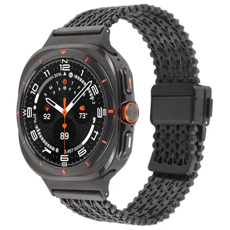 สายรัดนาฬิกาโลหะตาข่ายสตีลพร้อมหัวล็อกแม่เหล็ก สำหรับ Samsung Galaxy Watch Ultra 47 มม. / Ultra 2025