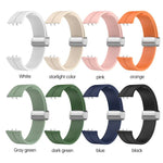 สายรัดนาฬิกาซิลิโคนหัวเข็มขัดเงินแม่เหล็กพับได้ สำหรับ Samsung Galaxy Fit 3