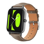xDfind Flat Head Black Shark Fine Grain Leather Watch Band, 22mm For Xiaomi Watch S3/2 Pro/S2/S1, 22mm For Xiaomi Haylou Watch LS09B / LS05S / LS10, 20mm For Xiaomi Haylou RS4 Plus LS11 / LS12