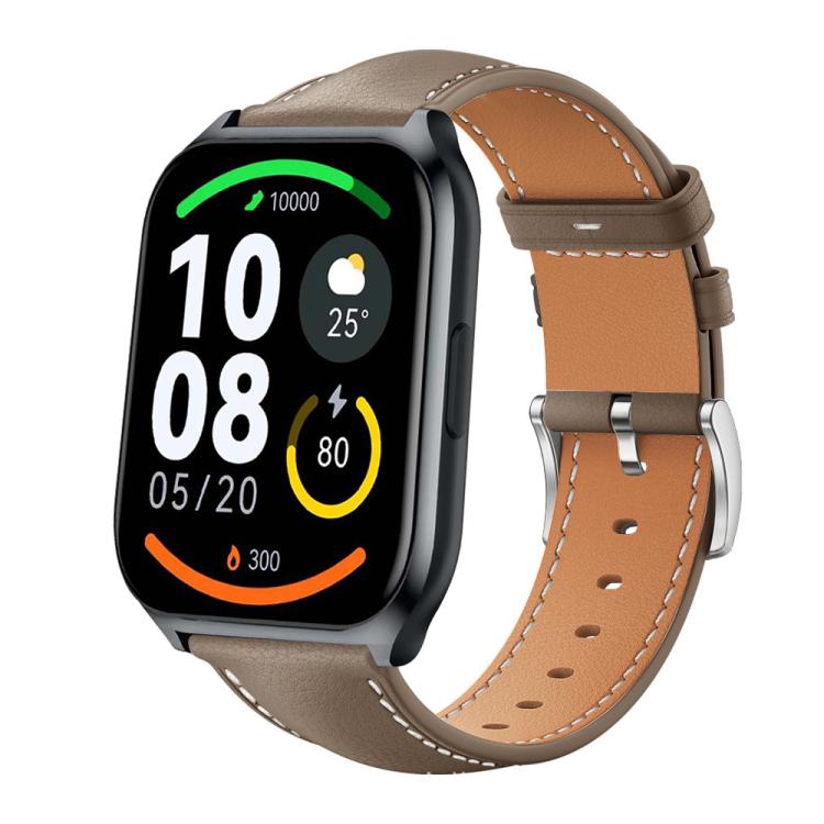 xDfind Flat Head Black Shark Fine Grain Leather Watch Band, 22mm For Xiaomi Watch S3/2 Pro/S2/S1, 22mm For Xiaomi Haylou Watch LS09B / LS05S / LS10, 20mm For Xiaomi Haylou RS4 Plus LS11 / LS12