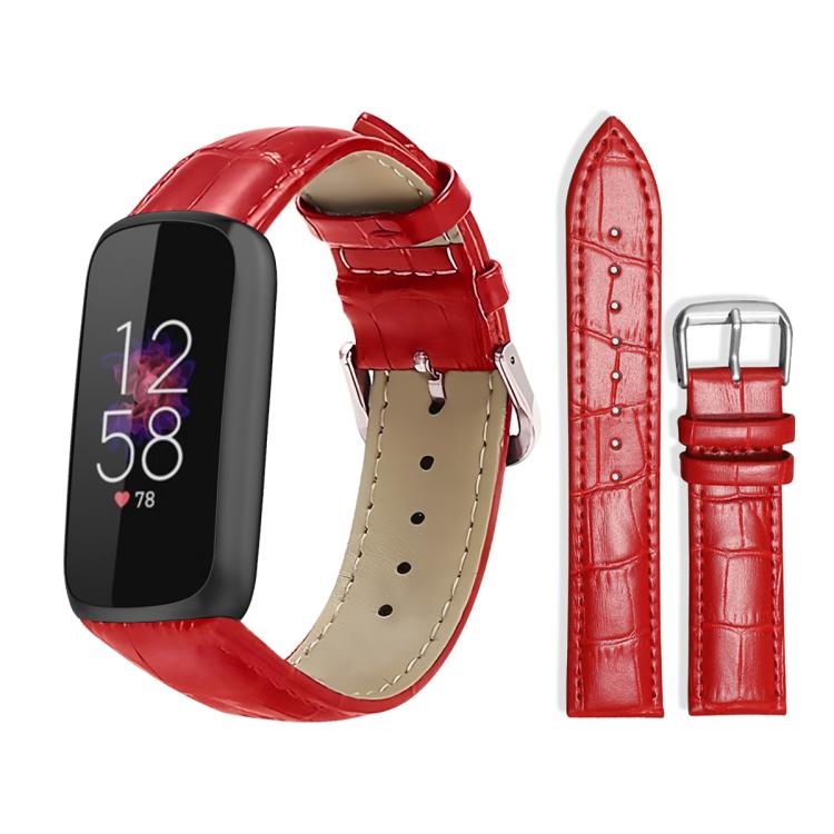 xDfind Bamboo Texture Pin Buckle Leather Watch Band, For Fitbit Charge 6 / 5 18mm, For Fitbit Inspire 3 12mm, For Fitbit Versa 4 / 3 / Sense2 / 1 20mm, For Fitbit Luxe / Special Edition 12mm, For Fitbit Inspire 2 / Ace 3 14mm                           ...