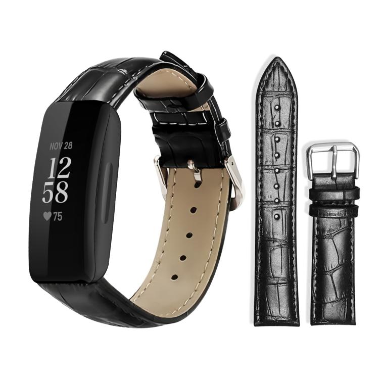 xDfind Bamboo Texture Pin Buckle Leather Watch Band, For Fitbit Charge 6 / 5 18mm, For Fitbit Inspire 3 12mm, For Fitbit Versa 4 / 3 / Sense2 / 1 20mm, For Fitbit Luxe / Special Edition 12mm, For Fitbit Inspire 2 / Ace 3 14mm                           ...