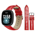 xDfind Bamboo Texture Pin Buckle Leather Watch Band, For Fitbit Charge 6 / 5 18mm, For Fitbit Inspire 3 12mm, For Fitbit Versa 4 / 3 / Sense2 / 1 20mm, For Fitbit Luxe / Special Edition 12mm, For Fitbit Inspire 2 / Ace 3 14mm                           ...
