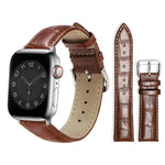 สายรัดนาฬิกาหนังพร้อมหัวเข็มขัดหมุดลายไม้ไผ่ xDfind สำหรับ Apple Watch 42 / 44 / 45 / 46 / 49 มม. สำหรับ Apple Watch 38 / 40 / 41 / S10 42 มม.