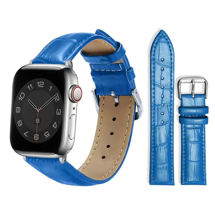 สายรัดนาฬิกาหนังพร้อมหัวเข็มขัดหมุดลายไม้ไผ่ xDfind สำหรับ Apple Watch 42 / 44 / 45 / 46 / 49 มม. สำหรับ Apple Watch 38 / 40 / 41 / S10 42 มม.