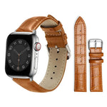 สายรัดนาฬิกาหนังพร้อมหัวเข็มขัดหมุดลายไม้ไผ่ xDfind สำหรับ Apple Watch 42 / 44 / 45 / 46 / 49 มม. สำหรับ Apple Watch 38 / 40 / 41 / S10 42 มม.