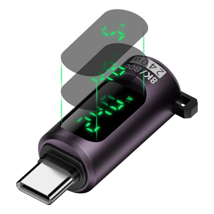 อะแดปเตอร์ Type-C เป็น Type-C 240W พร้อมจอดิจิทัลและสวิตช์