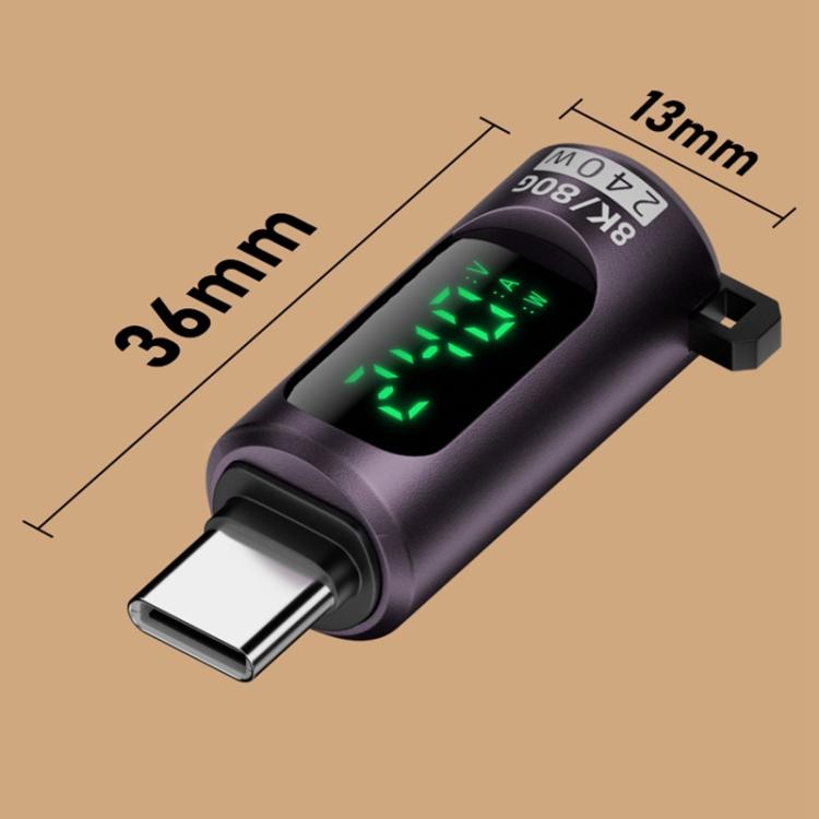 อะแดปเตอร์ Type-C เป็น Type-C 240W พร้อมจอดิจิทัลและสวิตช์