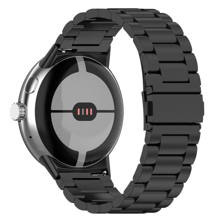 สายรัดนาฬิกาไทเทเนียมอัลลอยด์หัวเข็มขัดแบนสามเม็ด สำหรับ Google Pixel Watch 4 / 3 ขนาด 45 มม., สำหรับ Google Pixel Watch 4 / 3 / 2 / 1 ขนาด 41 มม.