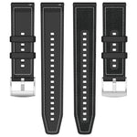 xDfind Hybrid Nylon Braid Silicone Watch Band, 22mm For Fossil Gen 5 Carlyle / Julianna