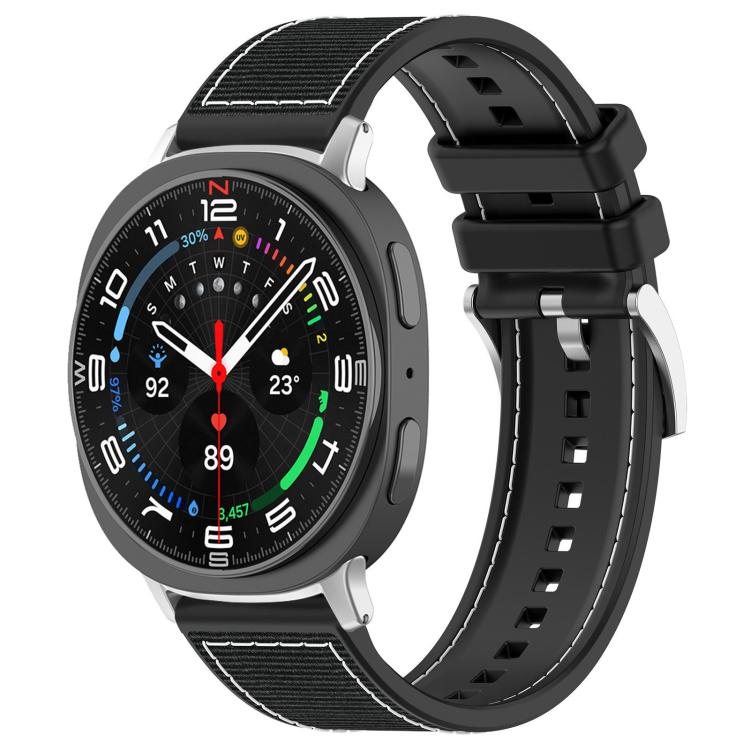 สายรัดนาฬิกาซิลิโคนถักไนลอนไฮบริด xDfind สำหรับ Samsung Galaxy Watch Ultra / Ultra 2025 22 มม., สำหรับ Samsung Galaxy Watch 7 / 6 / 5 / FE 20 มม.