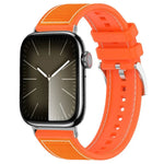 สายรัดนาฬิกาซิลิโคนผสมไนลอนถัก xDfind สำหรับ Apple Watch 42 / 44 / 45 / 46 / 49 มม. 22 มม. สำหรับ Apple Watch 38 / 40 / 41 / S10 42 มม. 20 มม.