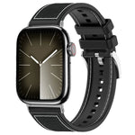 สายรัดนาฬิกาซิลิโคนผสมไนลอนถัก xDfind สำหรับ Apple Watch 42 / 44 / 45 / 46 / 49 มม. 22 มม. สำหรับ Apple Watch 38 / 40 / 41 / S10 42 มม. 20 มม.