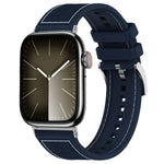 สายรัดนาฬิกาซิลิโคนผสมไนลอนถัก xDfind สำหรับ Apple Watch 42 / 44 / 45 / 46 / 49 มม. 22 มม. สำหรับ Apple Watch 38 / 40 / 41 / S10 42 มม. 20 มม.