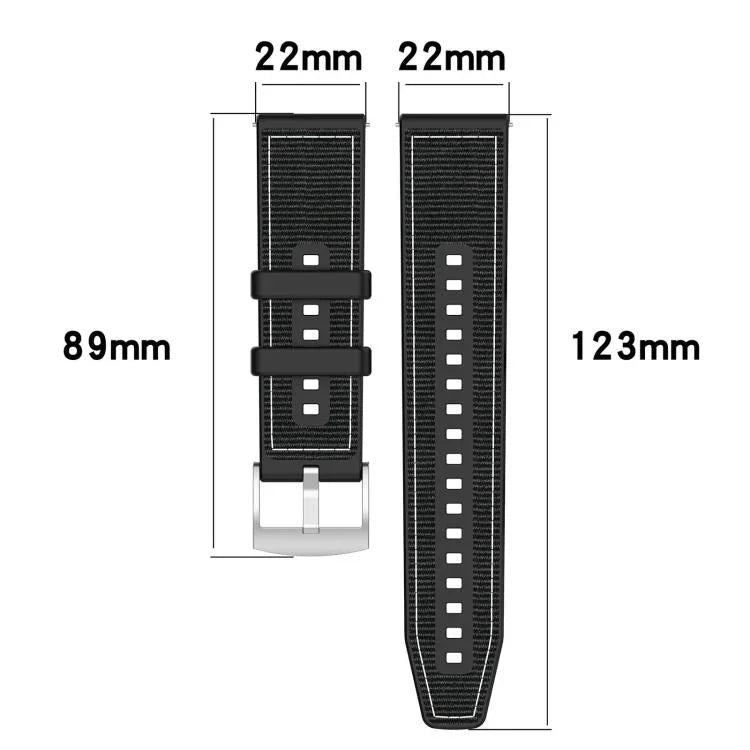 สายรัดนาฬิกาซิลิโคนผสมไนลอนถัก xDfind สำหรับ Apple Watch 42 / 44 / 45 / 46 / 49 มม. 22 มม. สำหรับ Apple Watch 38 / 40 / 41 / S10 42 มม. 20 มม.