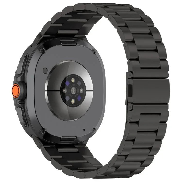 สายรัดนาฬิกาโลหะผสมไทเทเนียมหัวเข็มขัดแบนสามลูก สำหรับ Samsung Galaxy Watch8 / Watch8 Classic, สำหรับ Samsung Galaxy Fit3 / SM-R390