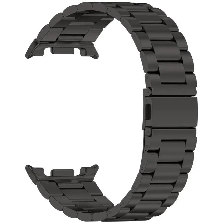 สายรัดนาฬิกาโลหะผสมไทเทเนียมหัวเข็มขัดแบนสามลูก สำหรับ Samsung Galaxy Watch8 / Watch8 Classic, สำหรับ Samsung Galaxy Fit3 / SM-R390