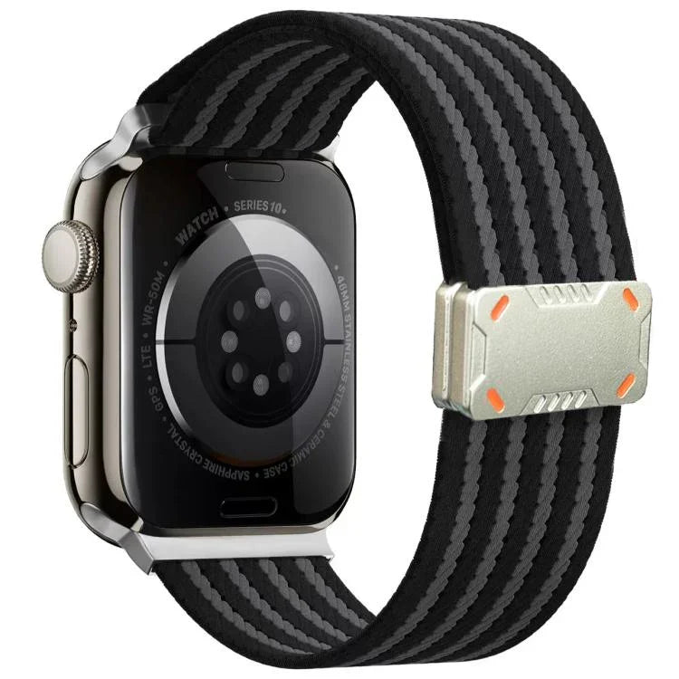 สายรัดนาฬิกาไนลอนพร้อมหัวเข็มขัดแม่เหล็ก Mecha Armor สำหรับ Apple Watch 46 มม. / 49 มม. / 45 มม. / 44 มม. สำหรับ Apple Watch 42 มม. / 41 มม. / 40 มม. / 38 มม.