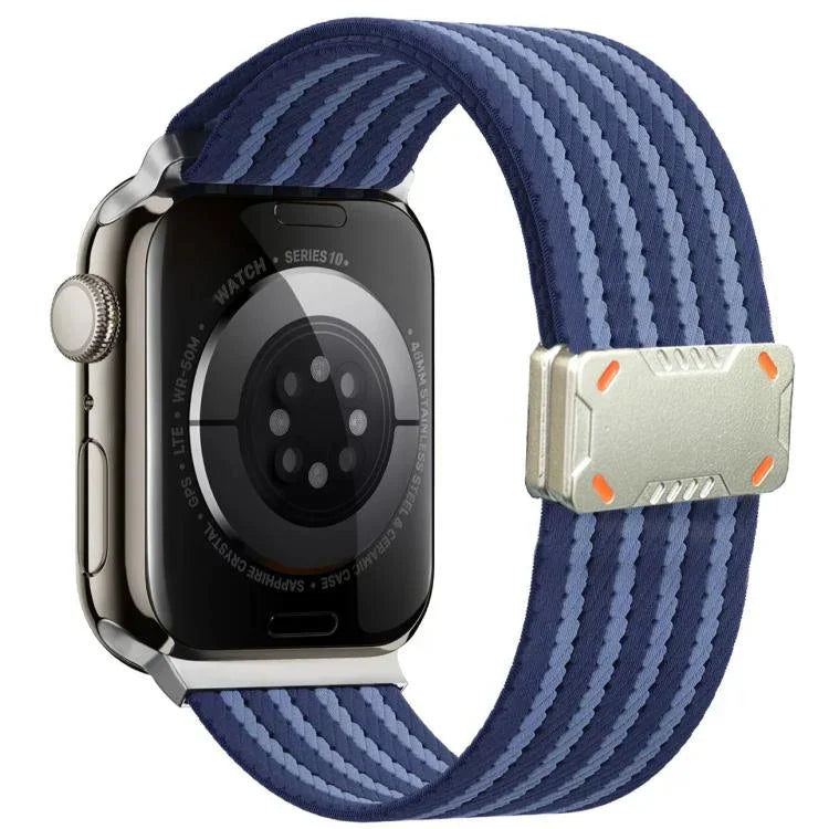 สายรัดนาฬิกาไนลอนพร้อมหัวเข็มขัดแม่เหล็ก Mecha Armor สำหรับ Apple Watch 46 มม. / 49 มม. / 45 มม. / 44 มม. สำหรับ Apple Watch 42 มม. / 41 มม. / 40 มม. / 38 มม.