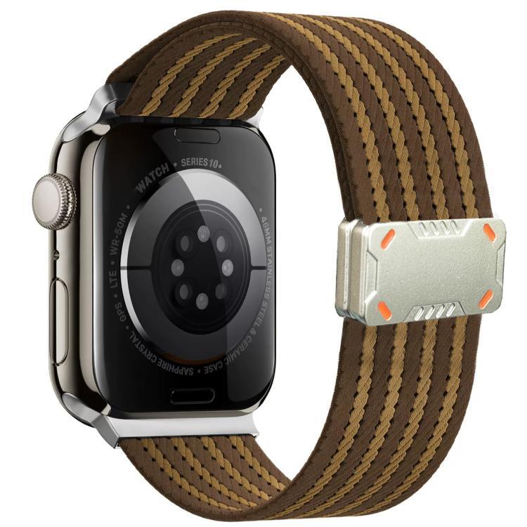 สายรัดนาฬิกาไนลอนพร้อมหัวเข็มขัดแม่เหล็ก Mecha Armor สำหรับ Apple Watch 46 มม. / 49 มม. / 45 มม. / 44 มม. สำหรับ Apple Watch 42 มม. / 41 มม. / 40 มม. / 38 มม.