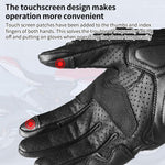 GHOST RACING GR-ST11 Retro Motorcycle Genuine Leather Touch Screen Full Finger Gloves, M, L, XL, XXL