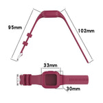 xDfind Silver Steel Buckle Solid Color Silicone Watch Band, For GarminFit JR3 / Garmin Vivofit JR 3