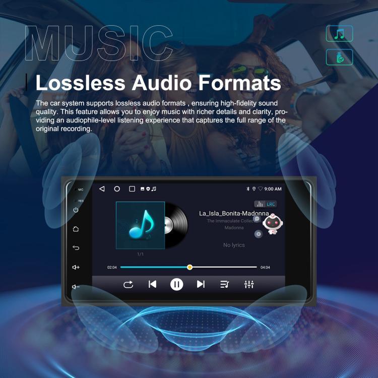 สำหรับ Toyota COROLLA เครื่องเล่นรถยนต์ Android 15 ขนาด 7 นิ้ว รองรับ CarPlay ไร้สาย เครื่องเล่นกลางรถยนต์ พร้อมระบบนำทาง, รุ่นมาตรฐาน, รุ่นมาตรฐาน+ AHD+ ไมโครโฟน