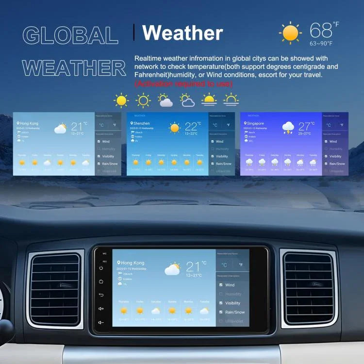 สำหรับ Toyota COROLLA เครื่องเล่นรถยนต์ Android 15 ขนาด 7 นิ้ว รองรับ CarPlay ไร้สาย เครื่องเล่นกลางรถยนต์ พร้อมระบบนำทาง, รุ่นมาตรฐาน, รุ่นมาตรฐาน+ AHD+ ไมโครโฟน