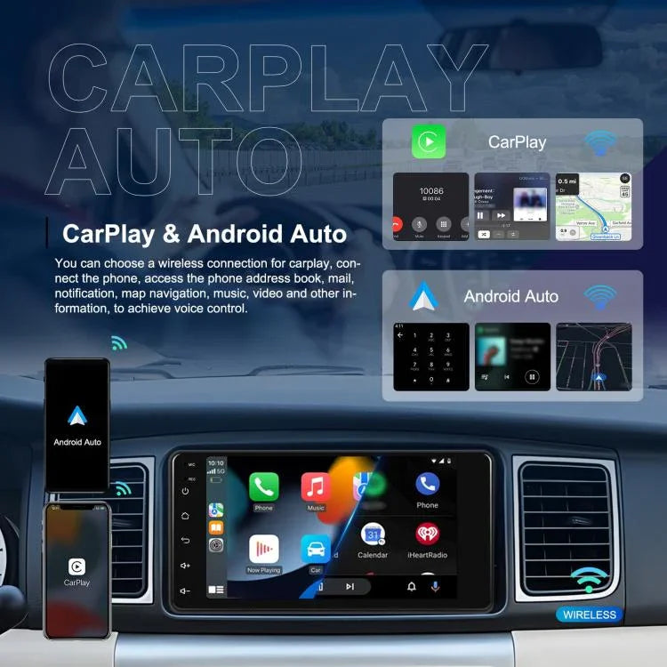 สำหรับ Toyota COROLLA เครื่องเล่นรถยนต์ Android 15 ขนาด 7 นิ้ว รองรับ CarPlay ไร้สาย เครื่องเล่นกลางรถยนต์ พร้อมระบบนำทาง, รุ่นมาตรฐาน, รุ่นมาตรฐาน+ AHD+ ไมโครโฟน