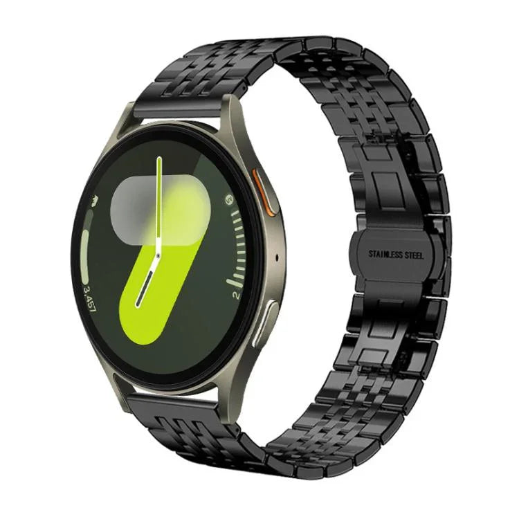 สายสแตนเลสสตีลแข็ง xDfind แบบเม็ดเจ็ด สำหรับ Samsung Galaxy Watch Ultra / Ultra 2025, Samsung Galaxy Watch8 / Watch8 Classic, Samsung Galaxy Watch 7 / 6 / 5 / FE, Samsung Galaxy Fit3 SM-R390