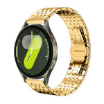 สายสแตนเลสสตีลแข็ง xDfind แบบเม็ดเจ็ด สำหรับ Samsung Galaxy Watch Ultra / Ultra 2025, Samsung Galaxy Watch8 / Watch8 Classic, Samsung Galaxy Watch 7 / 6 / 5 / FE, Samsung Galaxy Fit3 SM-R390
