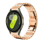 สายสแตนเลสสตีลแข็ง xDfind แบบเม็ดเจ็ด สำหรับ Samsung Galaxy Watch Ultra / Ultra 2025, Samsung Galaxy Watch8 / Watch8 Classic, Samsung Galaxy Watch 7 / 6 / 5 / FE, Samsung Galaxy Fit3 SM-R390