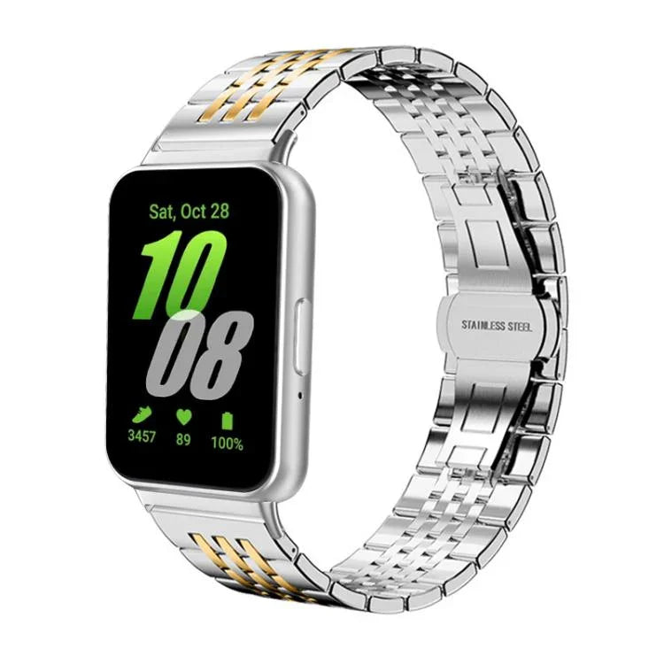สายสแตนเลสสตีลแข็ง xDfind แบบเม็ดเจ็ด สำหรับ Samsung Galaxy Watch Ultra / Ultra 2025, Samsung Galaxy Watch8 / Watch8 Classic, Samsung Galaxy Watch 7 / 6 / 5 / FE, Samsung Galaxy Fit3 SM-R390