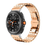 สายสแตนเลสสตีลแข็ง xDfind แบบเม็ดเจ็ด สำหรับ Samsung Galaxy Watch Ultra / Ultra 2025, Samsung Galaxy Watch8 / Watch8 Classic, Samsung Galaxy Watch 7 / 6 / 5 / FE, Samsung Galaxy Fit3 SM-R390