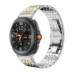 สายสแตนเลสสตีลแข็ง xDfind แบบเม็ดเจ็ด สำหรับ Samsung Galaxy Watch Ultra / Ultra 2025, Samsung Galaxy Watch8 / Watch8 Classic, Samsung Galaxy Watch 7 / 6 / 5 / FE, Samsung Galaxy Fit3 SM-R390