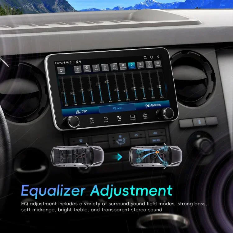 เครื่องเล่นรถยนต์ Android 15 ขนาดหน้าจอ 10.36 นิ้ว พร้อม CarPlay และปุ่มควบคุมคู่, รุ่นมาตรฐาน, รุ่นมาตรฐาน+ AHD+ ไมโครโฟน