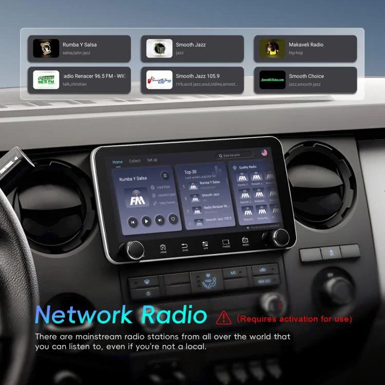 เครื่องเล่นรถยนต์ Android 15 ขนาดหน้าจอ 10.36 นิ้ว พร้อม CarPlay และปุ่มควบคุมคู่, รุ่นมาตรฐาน, รุ่นมาตรฐาน+ AHD+ ไมโครโฟน