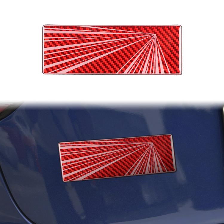 Car Tail Carbon Fiber Decorative Sticker, A, B