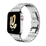 สายรัดนาฬิกาสแตนเลสสตีลตันเม็ดเจ็ดเม็ด xDfind สำหรับ Apple Watch 42 / 44 / 45 / 46 / 49 มม. 22 มม. สำหรับ Apple Watch 38 / 40 / 41 / S10 42 มม. 20 มม.