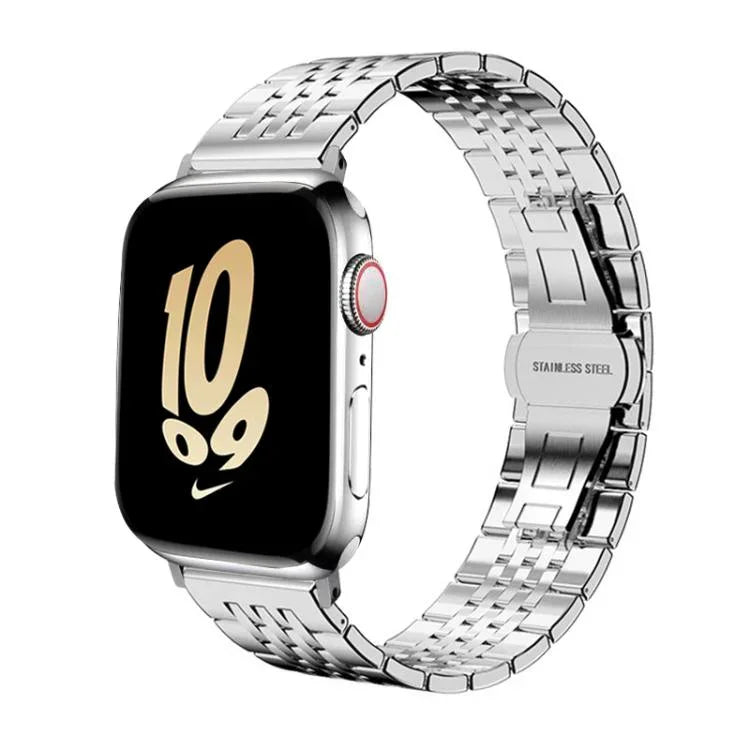 สายรัดนาฬิกาสแตนเลสสตีลตันเม็ดเจ็ดเม็ด xDfind สำหรับ Apple Watch 42 / 44 / 45 / 46 / 49 มม. 22 มม. สำหรับ Apple Watch 38 / 40 / 41 / S10 42 มม. 20 มม.